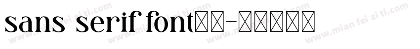 sans serif font字体字体转换